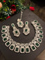 Pure zircon necklace set with teeka