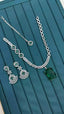 American diamond necklace set with teeka