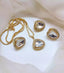 Uncut kundan set with ring