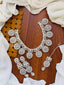 Zircon necklace set with teeka