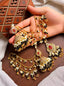 Zircon jhumki with teeka