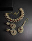 Zircon necklace set with teeka