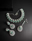 Zircon necklace set with teeka