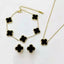 Clover locket set with bracelet