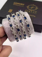 American diamond 4pcs bangle set