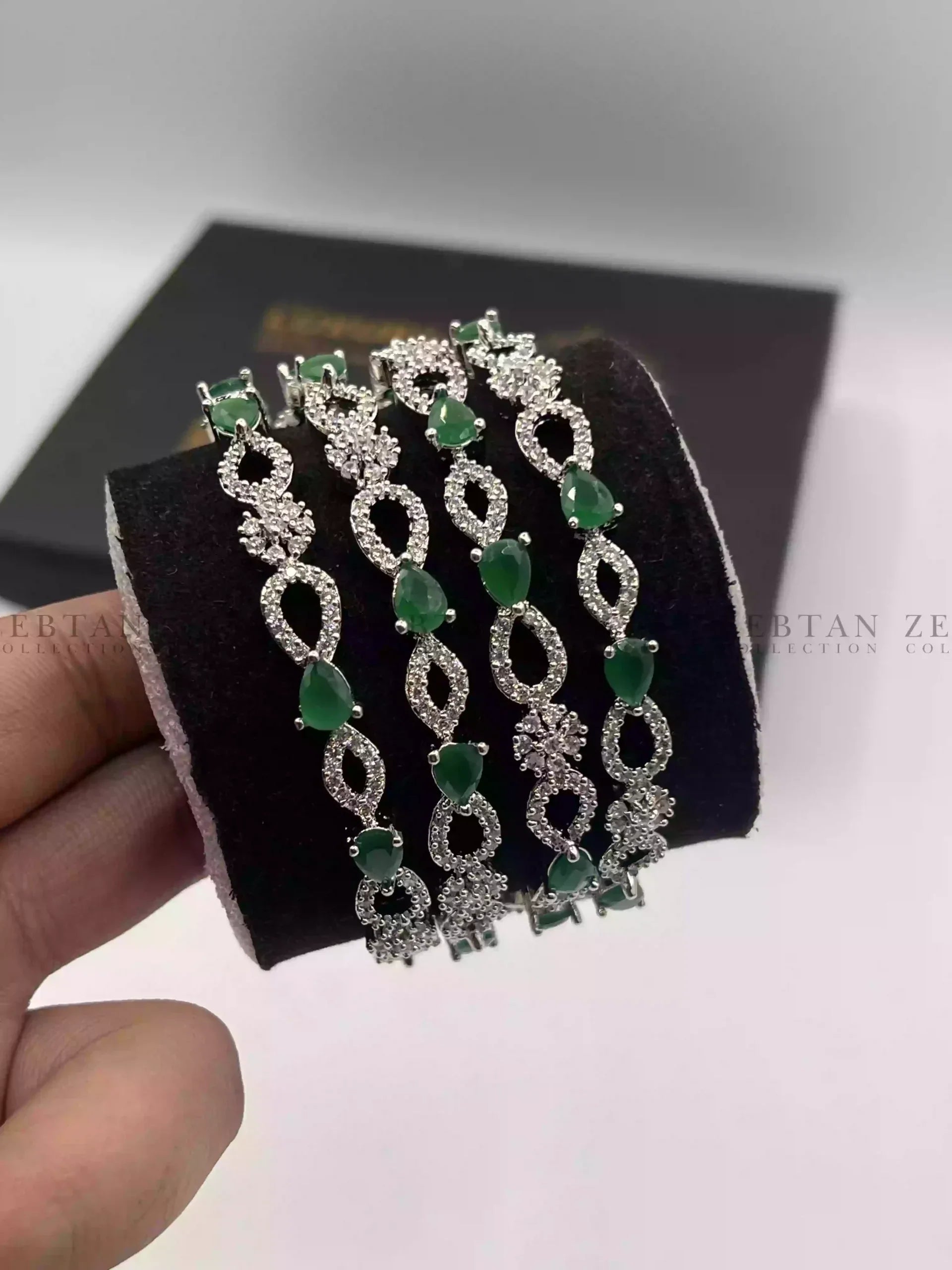 American diamond 4pcs bangle set Main image