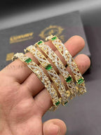 American diamond 4pcs bangle set