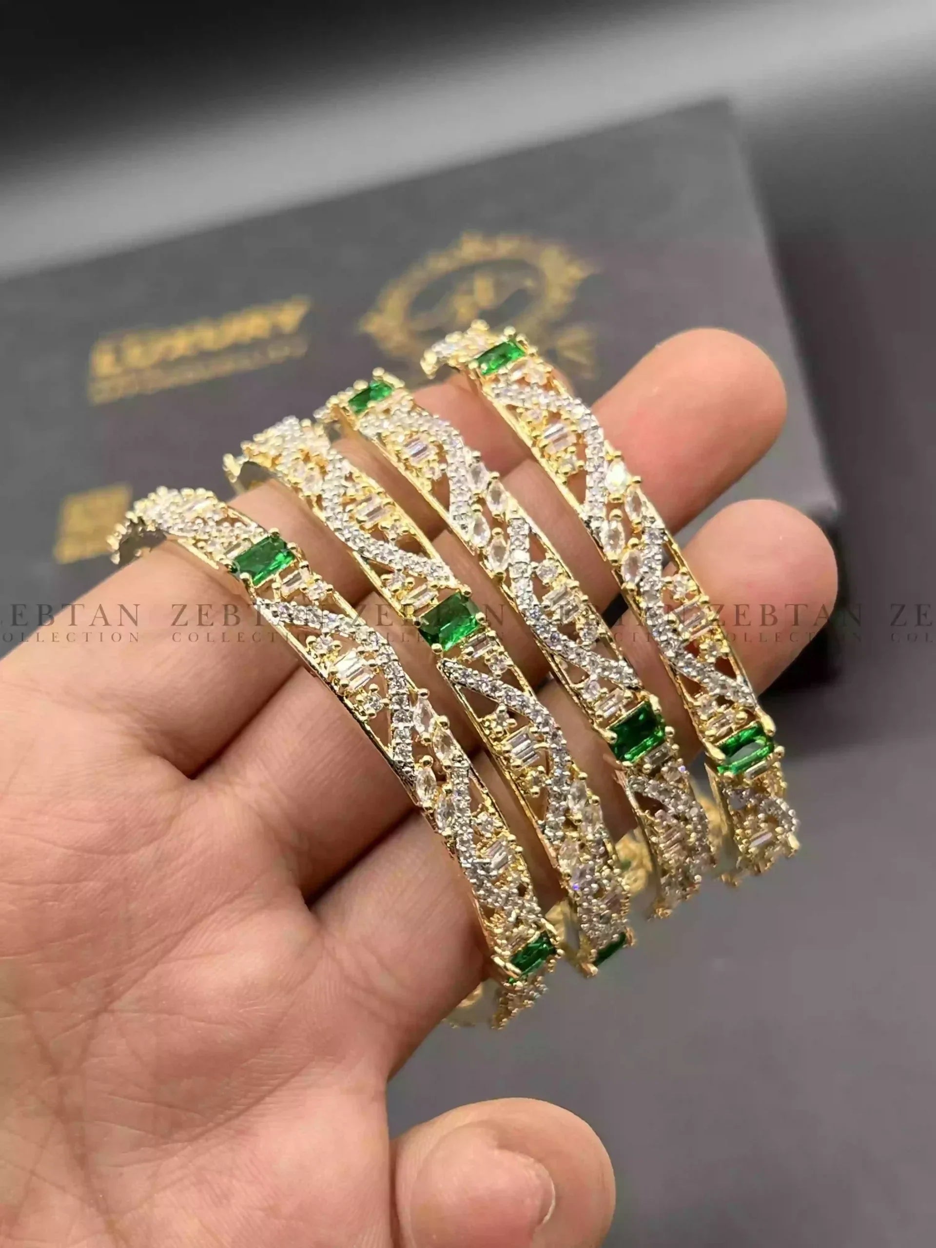 American diamond 4pcs bangle set Main image