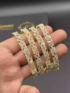 American diamond 4pcs bangle set