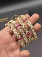 American diamond 4pcs bangle set