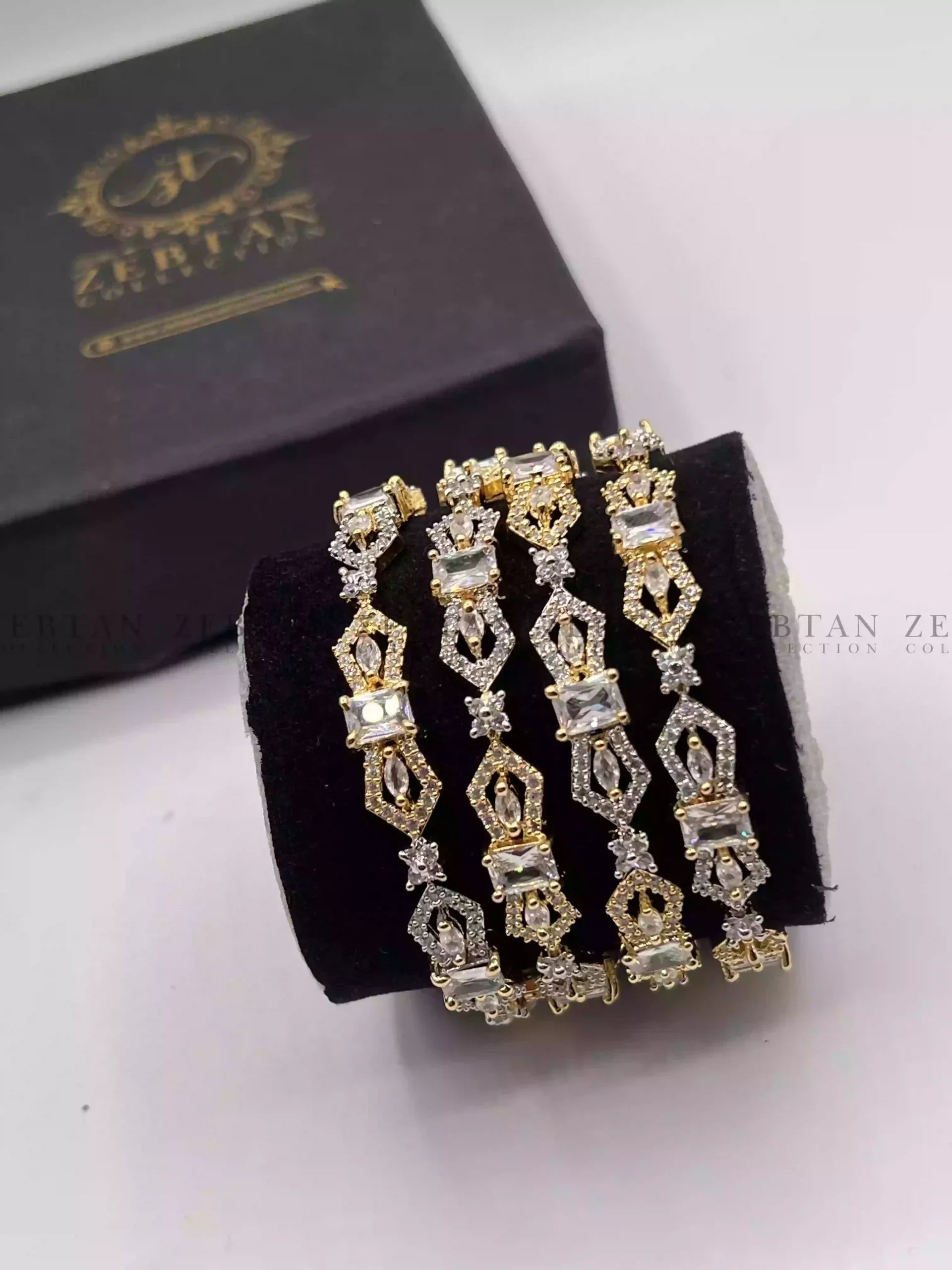 American diamond bangle set
