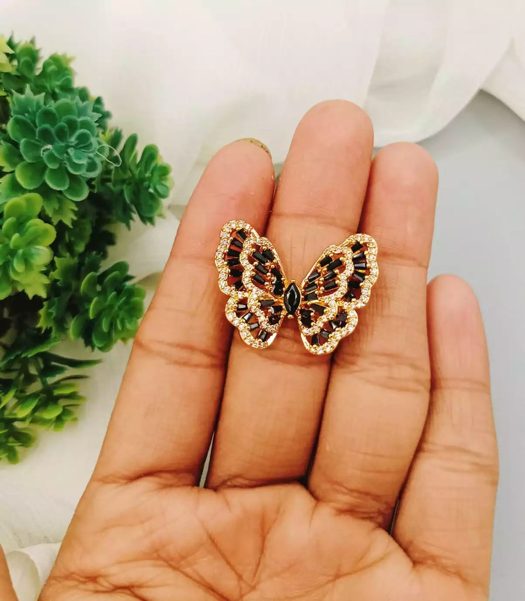 Zircon butterfly ring
