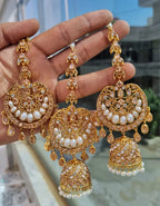 Designer big size earrings teeka