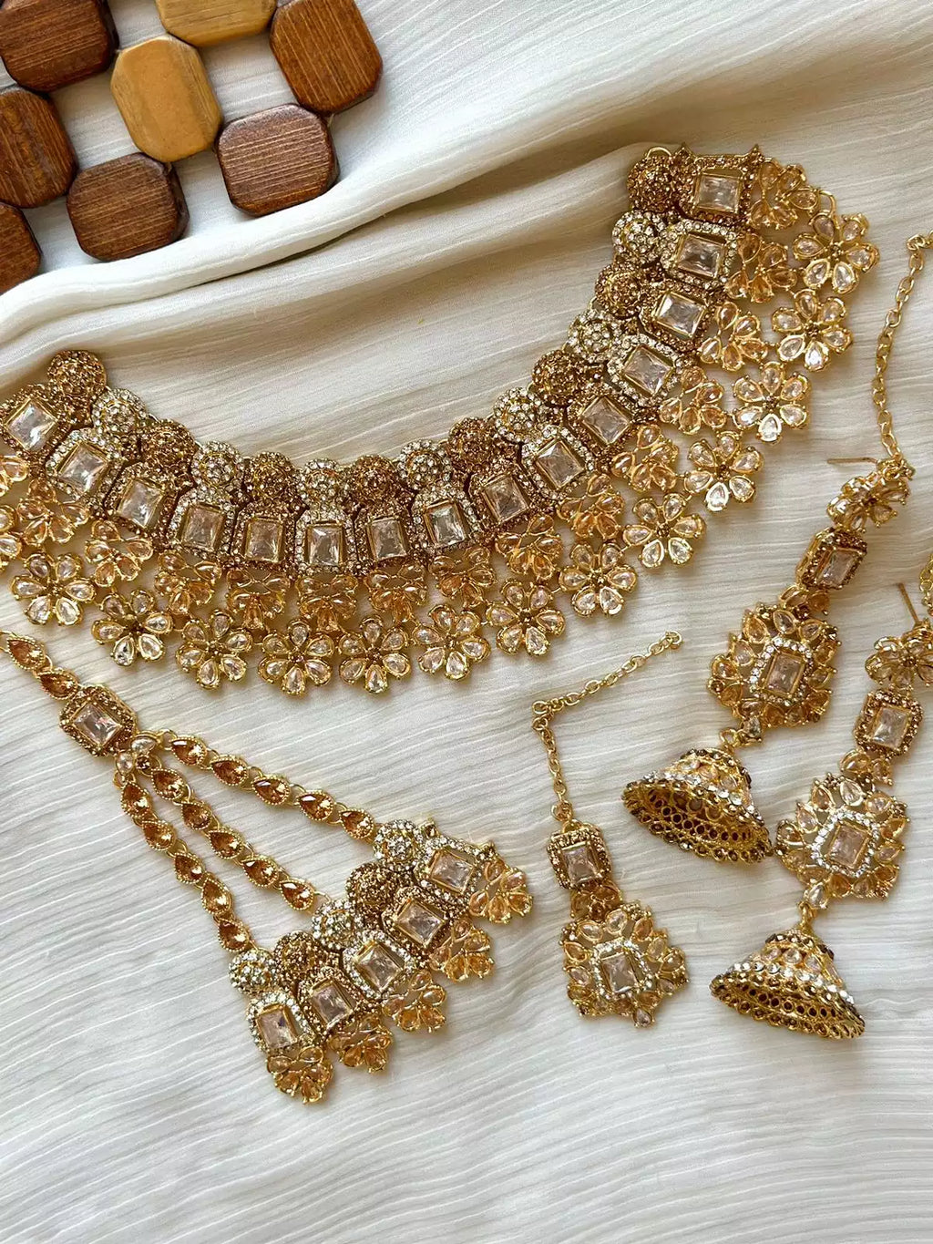 Zircon Floral Bridal set