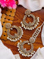 Bahawalpuri kundan earrings teeka