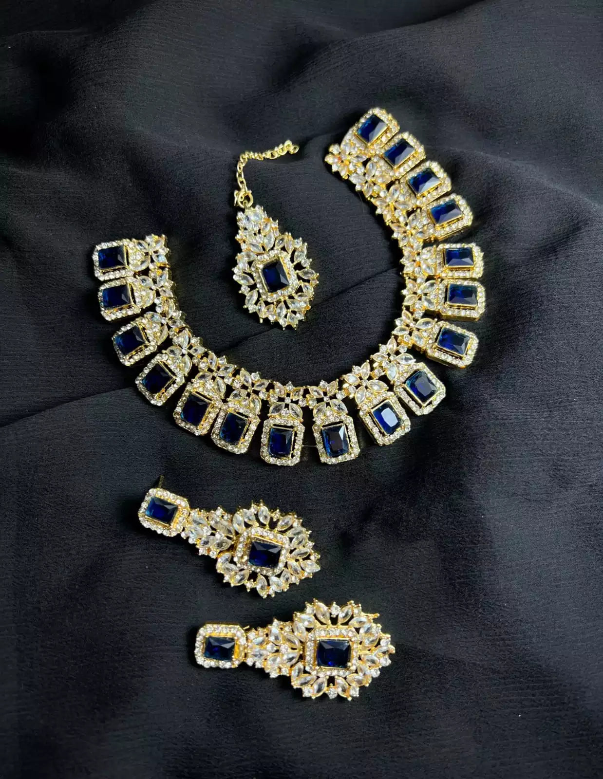 Pure zircon necklace set