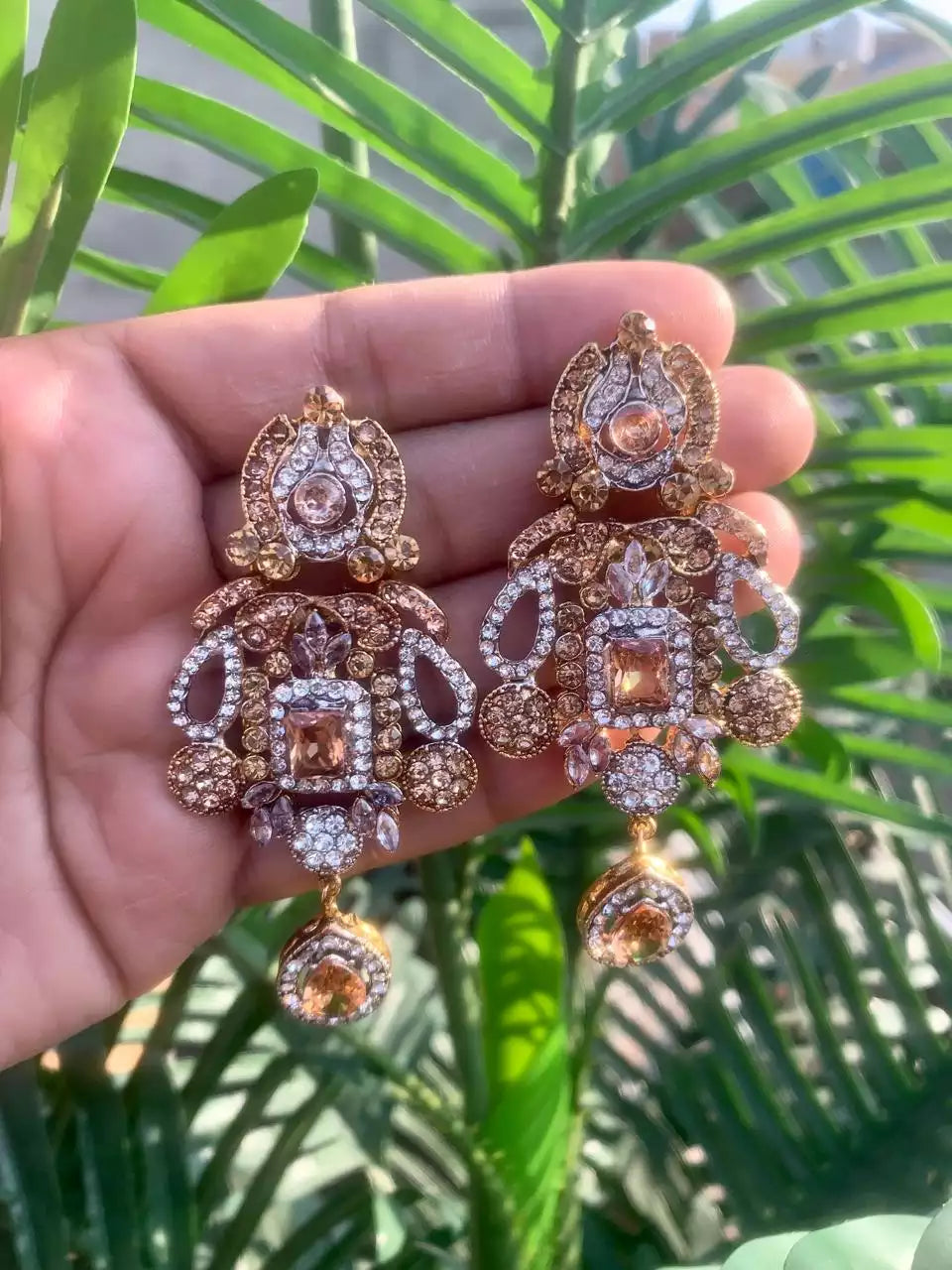 Zircon Long Earrings