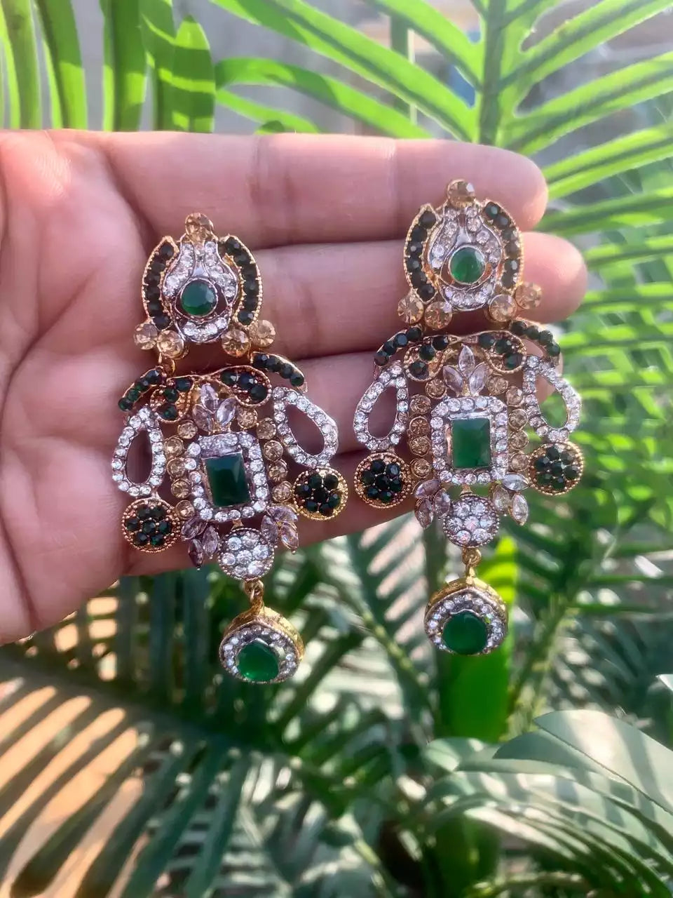 Zircon Long Earrings