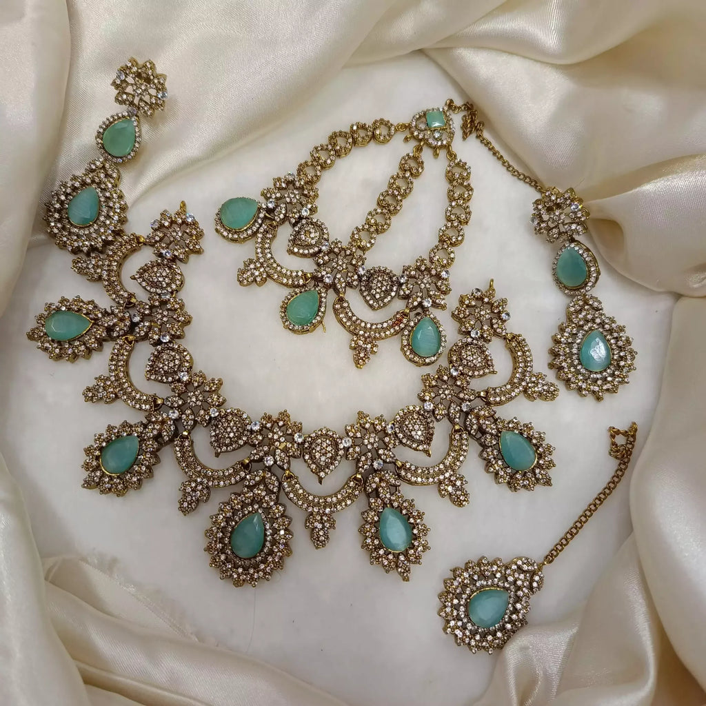 High quality bridal set with jhumar