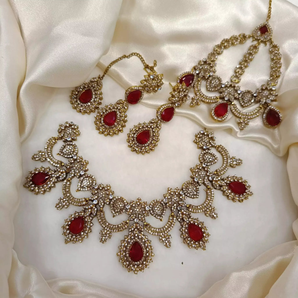 High quality bridal set with jhumar