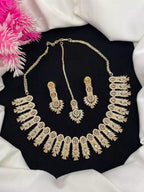 AD zircon necklace set with teeka