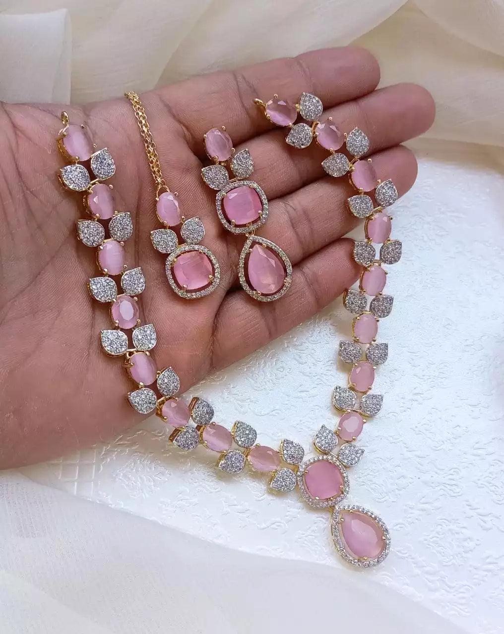 AD necklace set with teeka