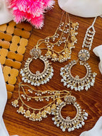 Bahubali Sahara Earrings with Teeka