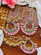 Bahubali Sahara Earrings with Teeka