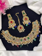 Zircon Necklace Set with Teeka