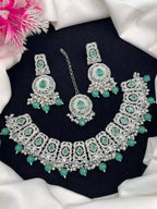 Zircon Necklace Set with Teeka