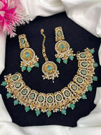 Zircon Necklace Set with Teeka