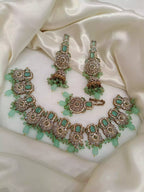 Zircon Necklace Set with Big Size Earrings