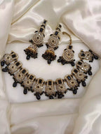 Zircon Necklace Set with Big Size Earrings