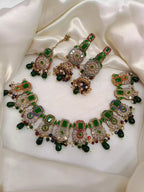 Zircon Necklace Set with Big Size Earrings