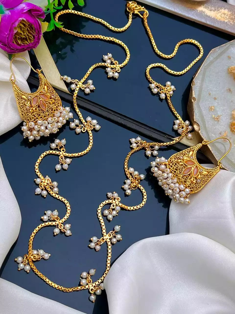 Gold Plated Baali With Maala
