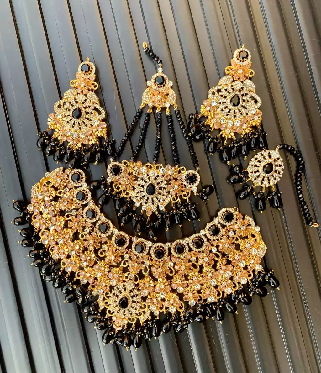 Zircon bridal set with jhumar