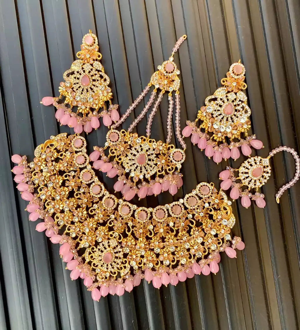 Zircon bridal set with jhumar