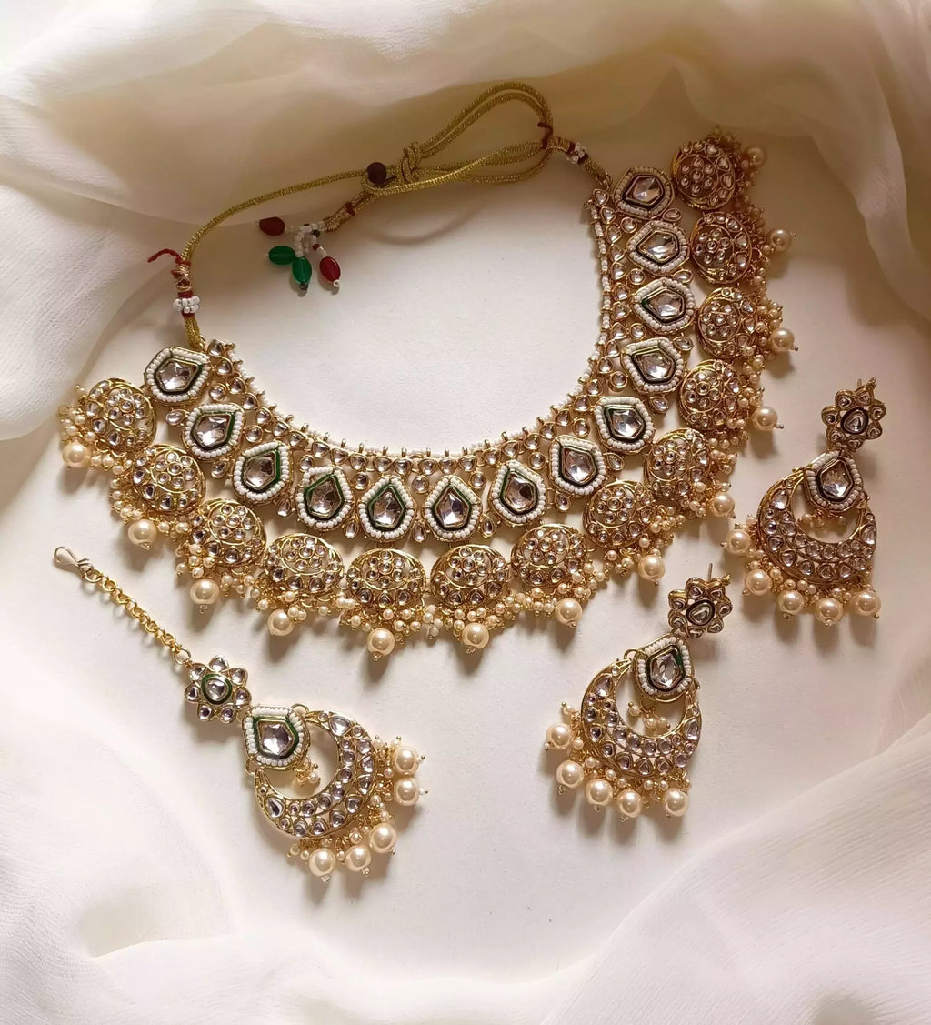 Dabbi kundan necklace set