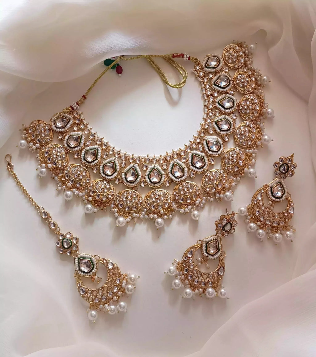 Dabbi kundan necklace set