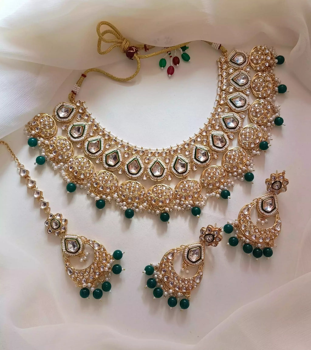 Dabbi kundan necklace set