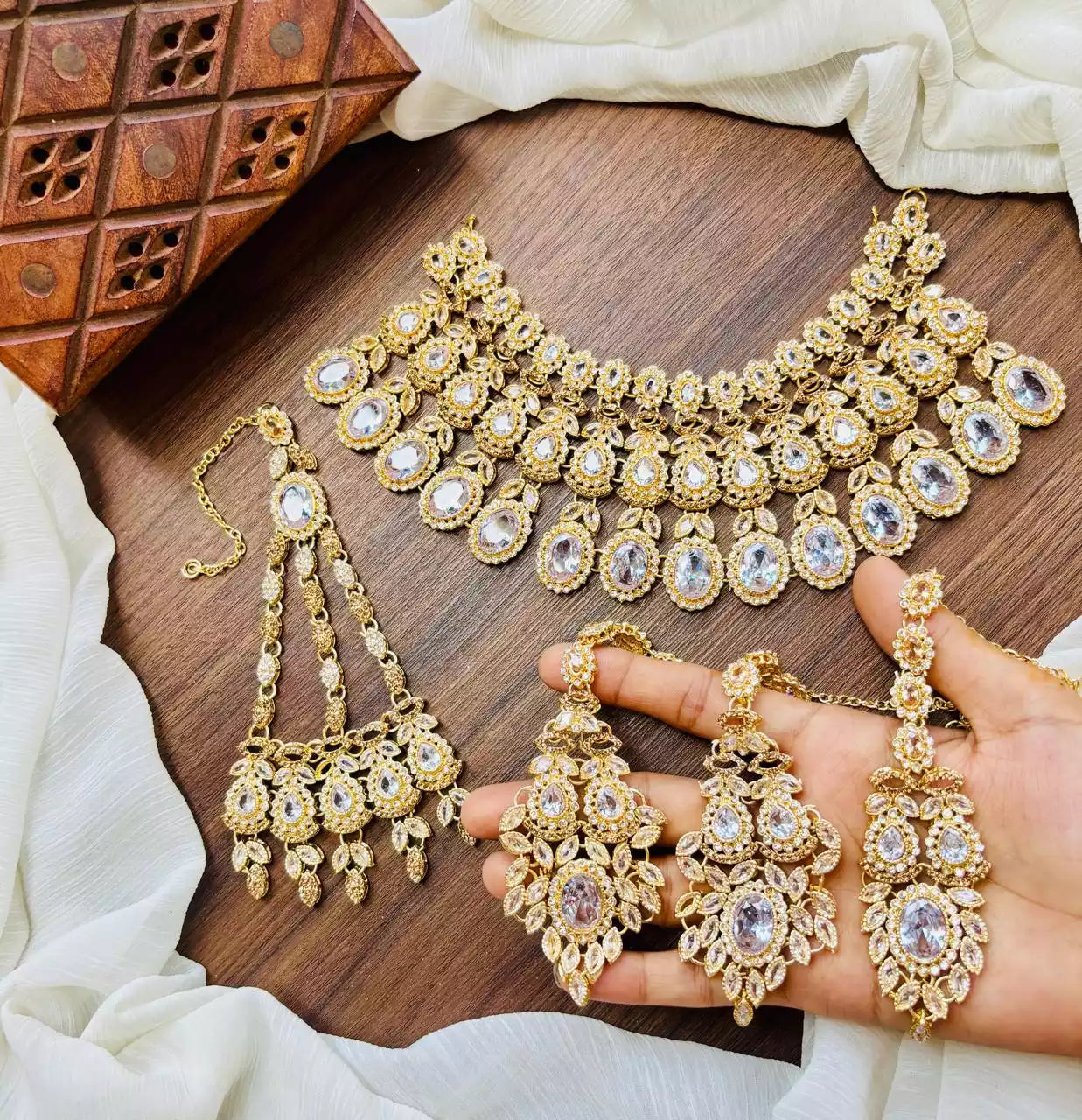 Zircon bridal set with jhumar