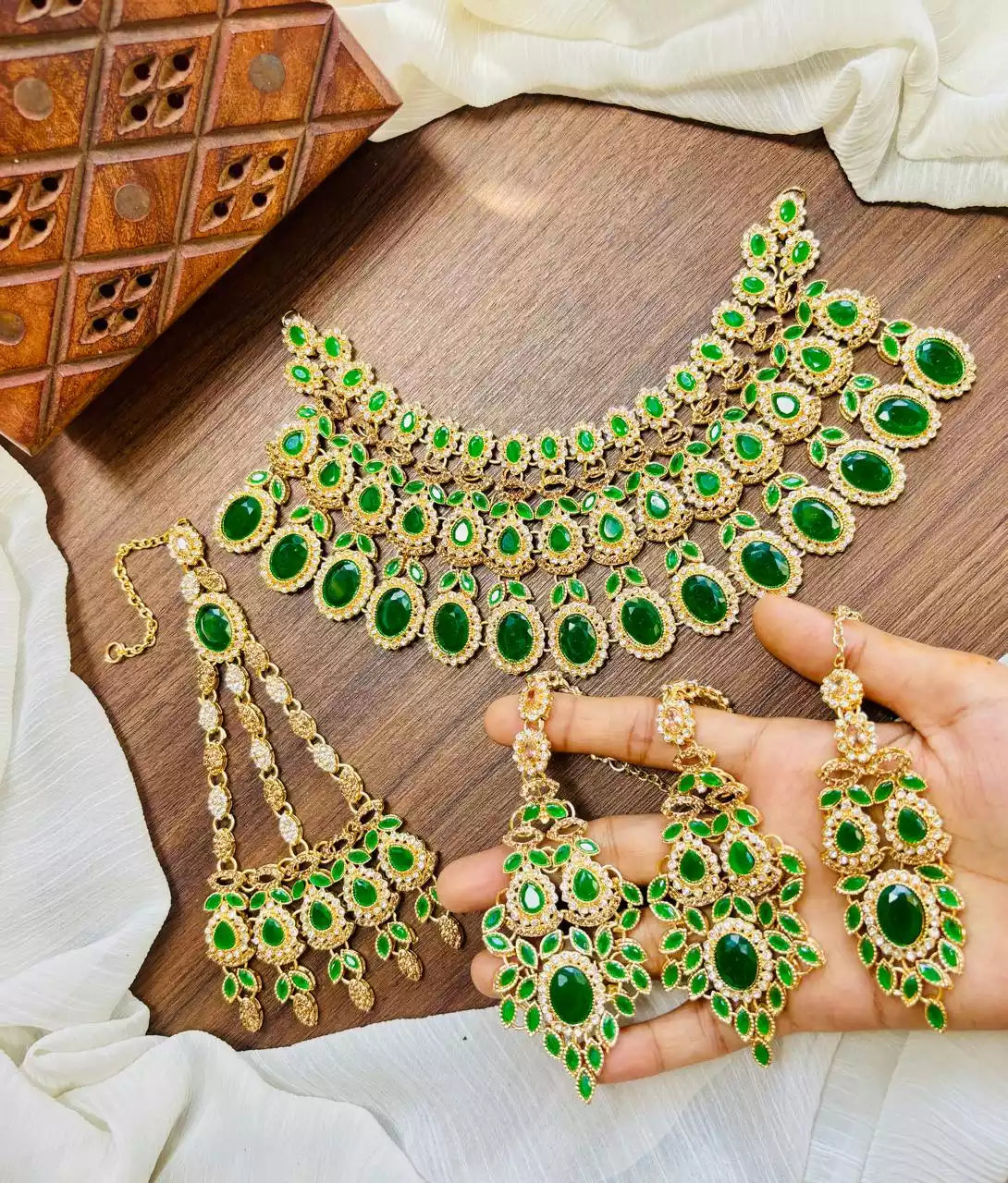 Zircon bridal set with jhumar
