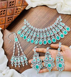 Zircon bridal set with jhumar