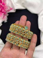 Zircon Openable Bangle Pair