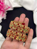 Zircon Openable Bangle Pair
