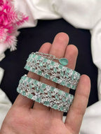 Zircon Openable Bangle Pair