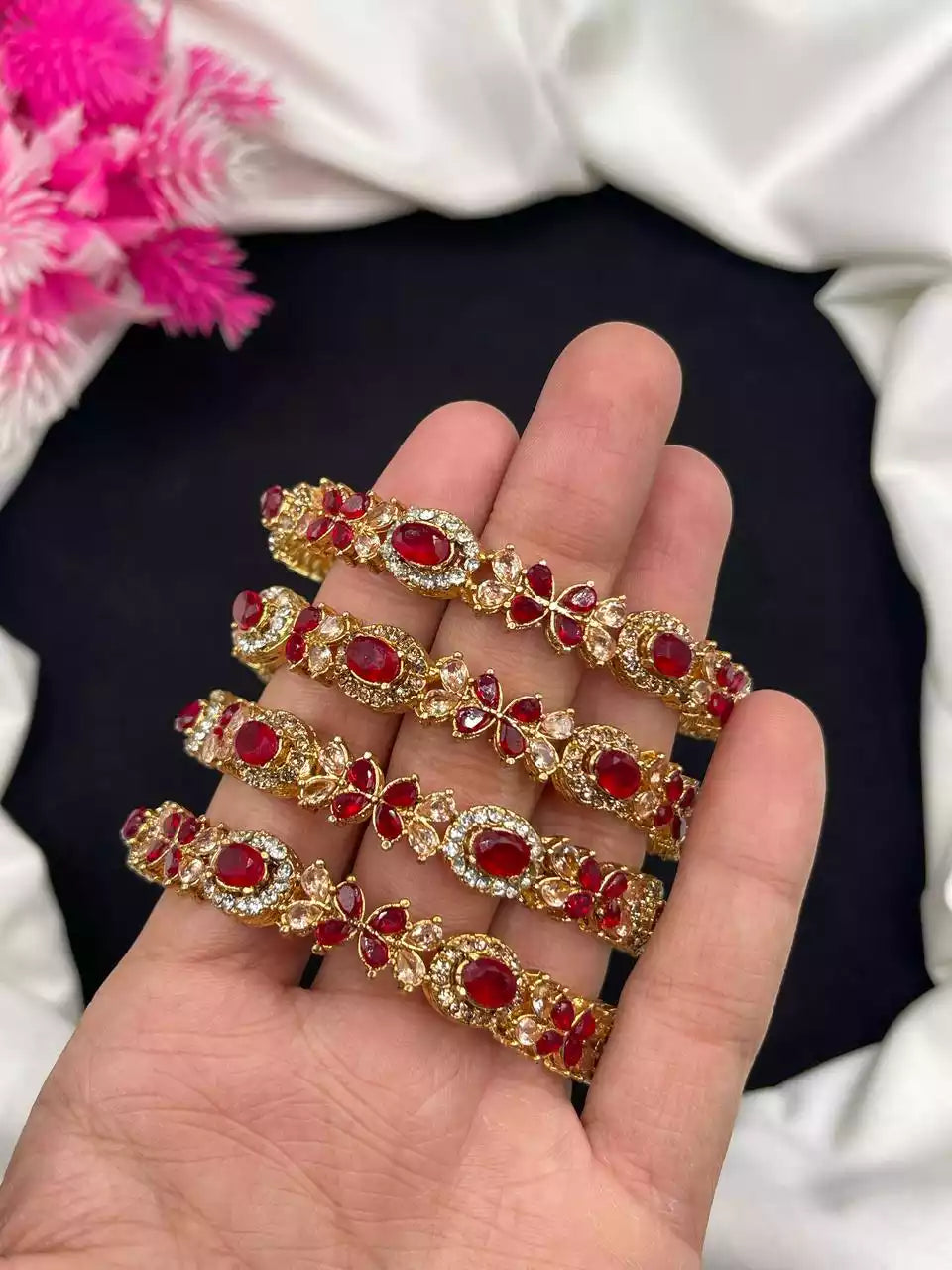Zircon 4pcs bangle set