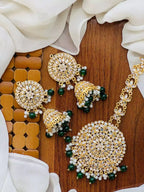 Big size teeka with earrings