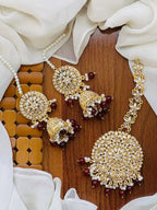 Big size teeka with earrings