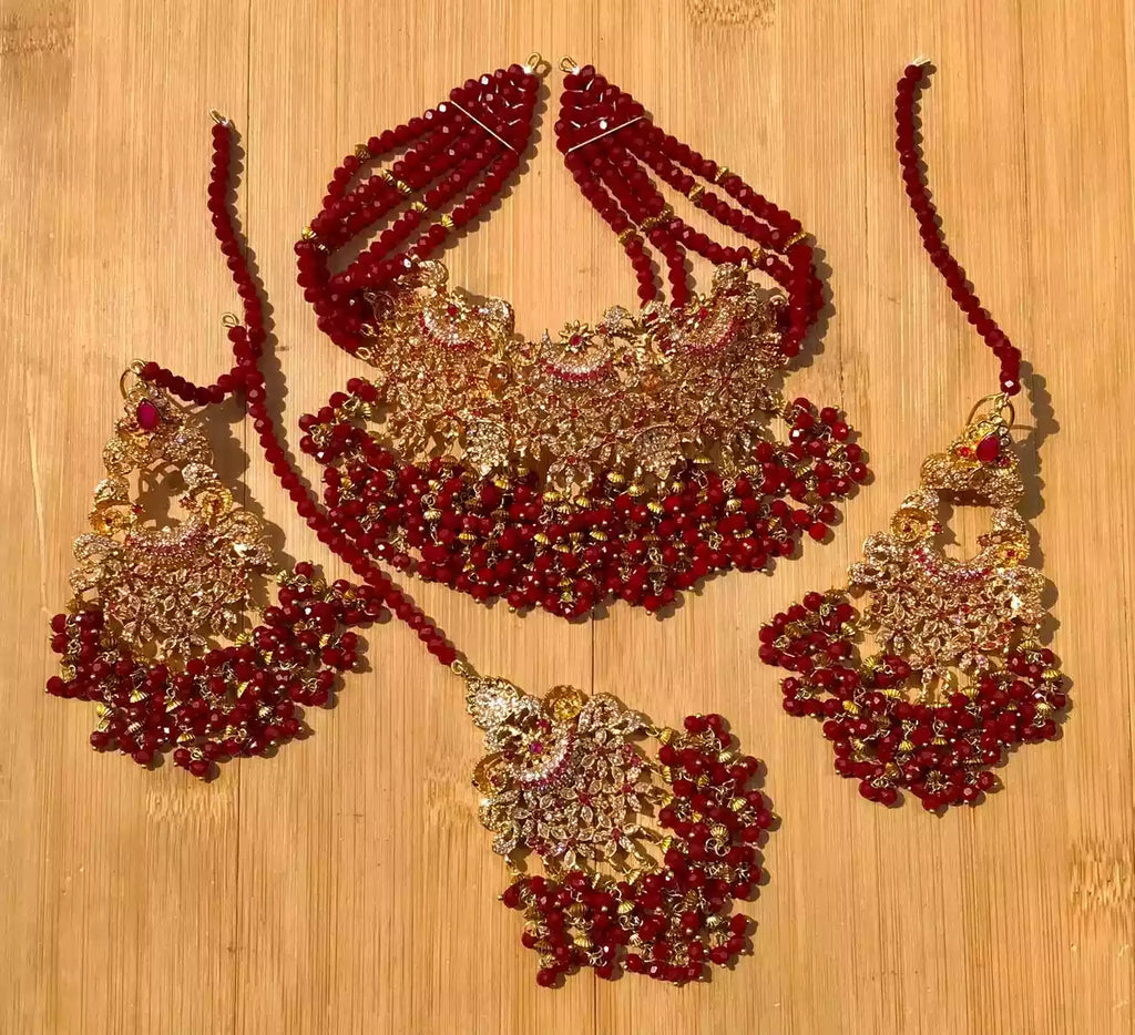 Semi precious zircon choker set